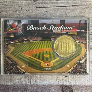 St. Louis Cardinals Busch Stadium Highland Mint 24k Gold Overlay Medallion Coin